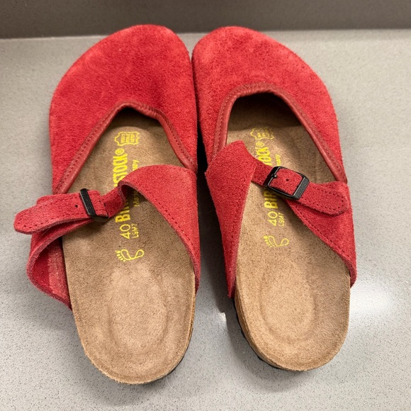 Birkenstock Rosemead Clogs Sz.9 Red - Picture 3 of 5